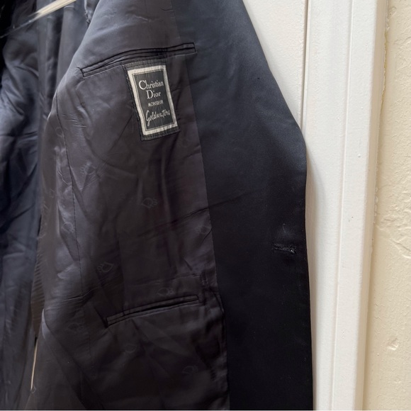 Dior Tuxedo Jacket Satin Lapels Made in USA Prom Wedding Party Formal Gala - Picture 6 of 14